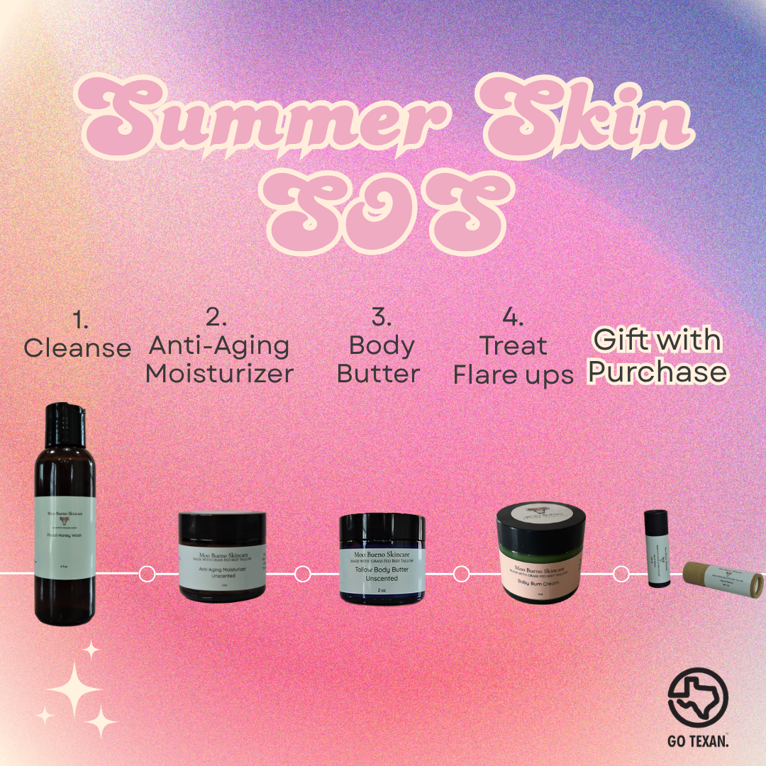 Moo Bueno Summer Skin SOS Bundle eczema relief kit